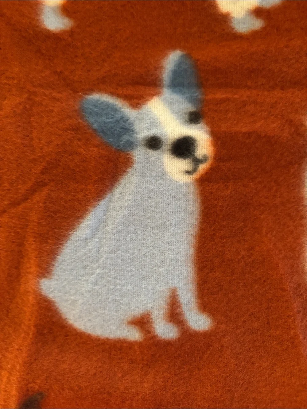 NWT Plush Rust Orange Dog Print Throw Blanket 50 X 60